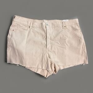 Old Navy Shorts Women’s Size 28 Sky-Hi A-Line Beige Ecru High-Rise Frayed Hem